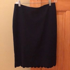 Banana Republic Factory Navy Scalloped Skirt